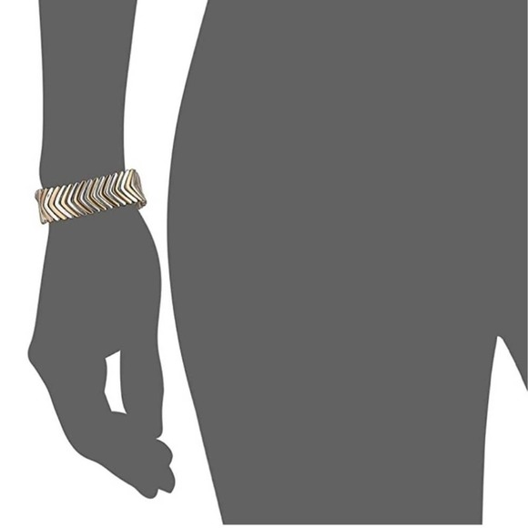 Lucky Brand Brushed Two Tone Arrow V Flex Bracelet new!!! - Picture 5 of 5